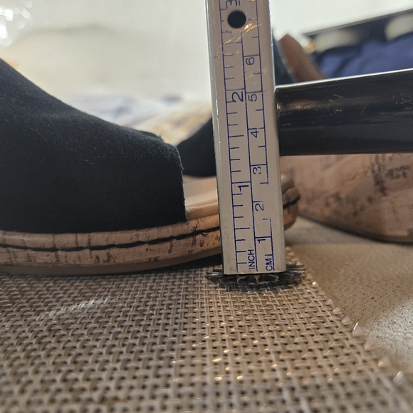 b.o.c Cork Wedge Platform Slides - Size 11 Black - Picture 11 of 11